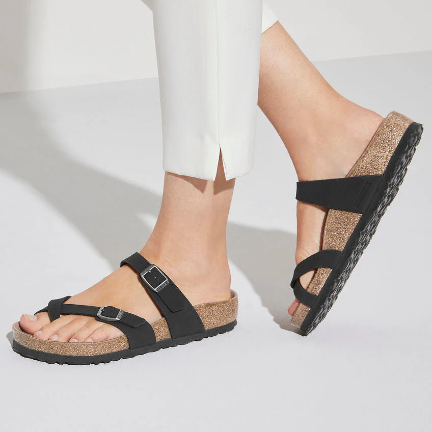 Birkenstock Mayari Birkibuc Earthy Black Vegan Sandals - Image 3