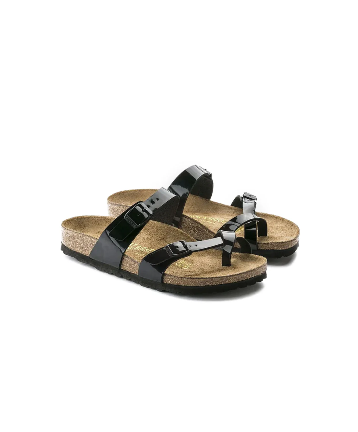 Birkenstock Mayari Birko-Flor Black Patent Sandals - Image 4