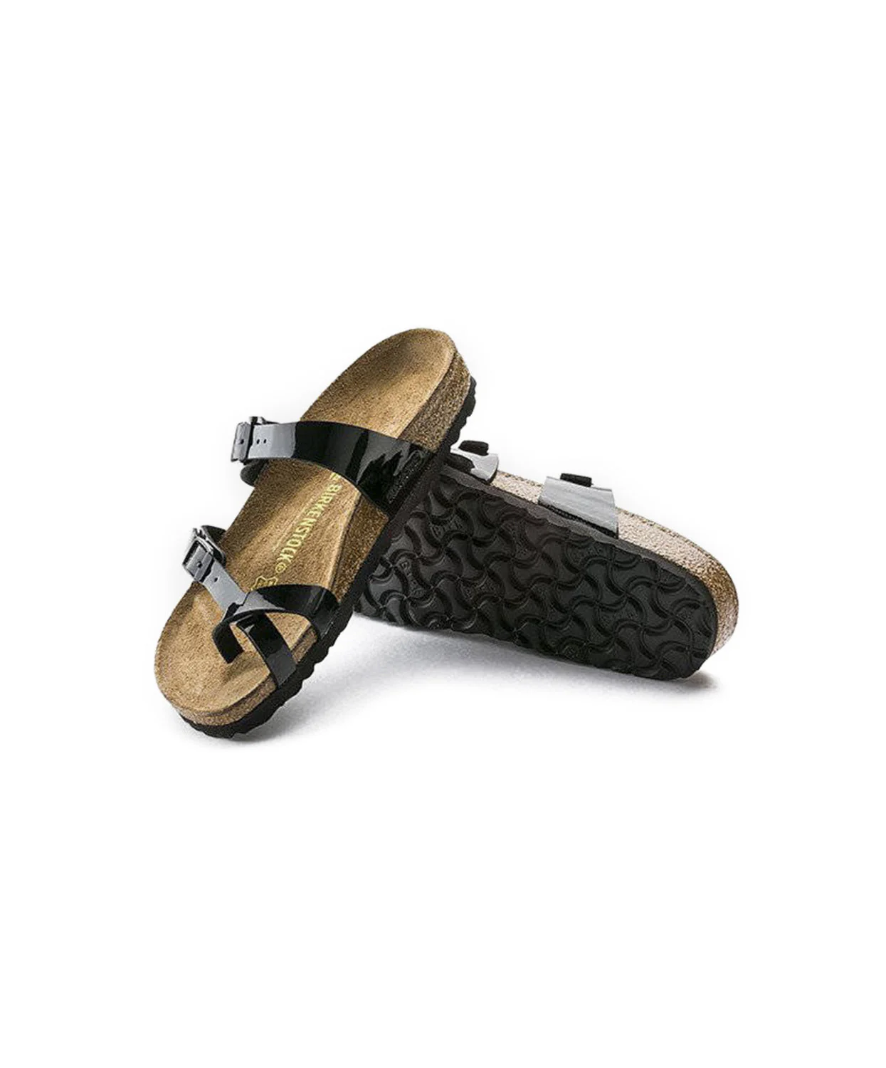Birkenstock Mayari Birko-Flor Black Patent Sandals - Image 5
