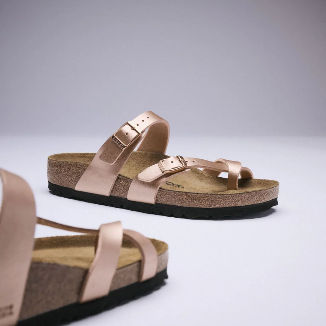 Birkenstock Mayari Birko-Flor Metallic Copper Sandals - Image 3