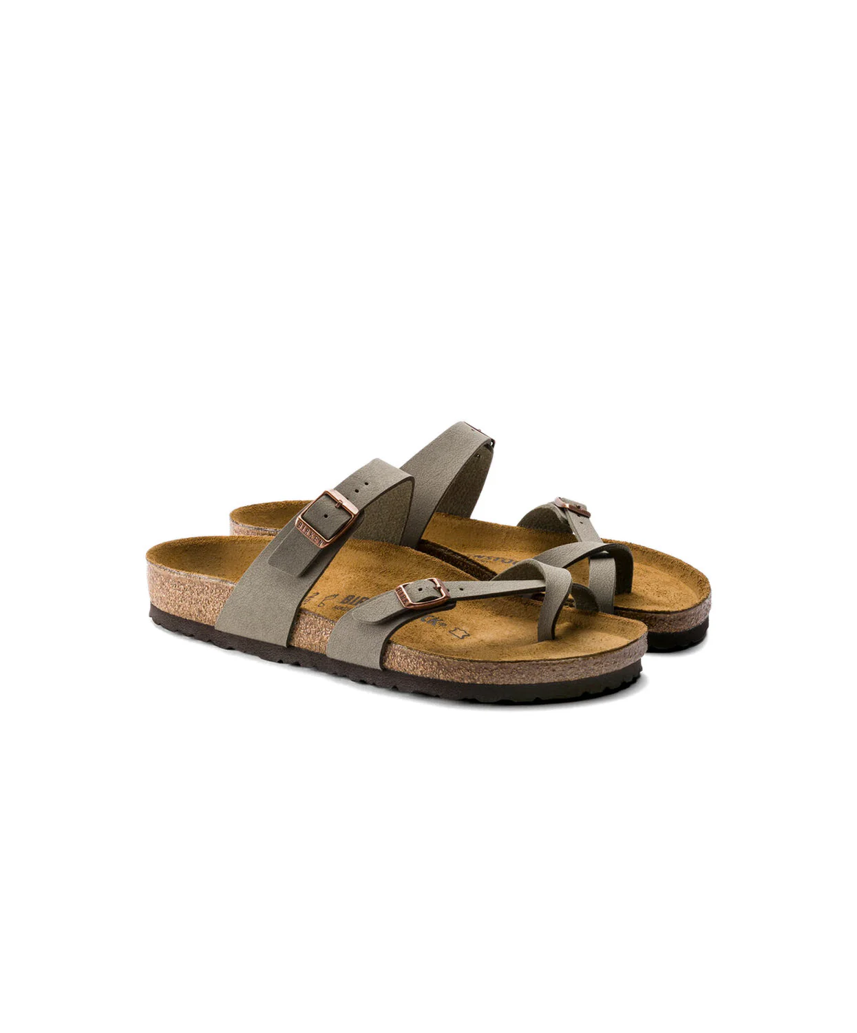 Birkenstock Mayari Birkibuc Stone Sandals - Image 5