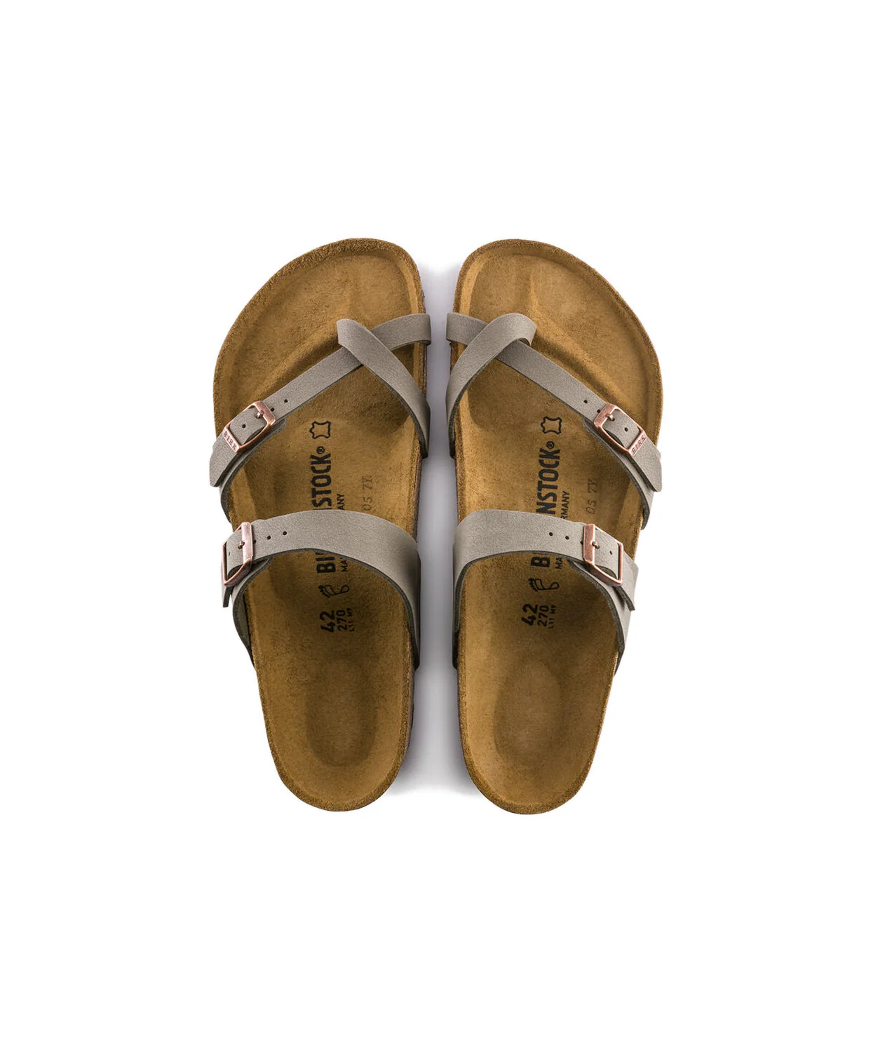 Birkenstock Mayari Birkibuc Stone Sandals - Image 6
