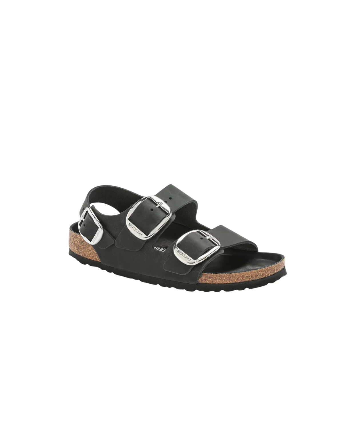 Birkenstock Milano Big Buckle Oiled Leather Black Sandals - Image 4