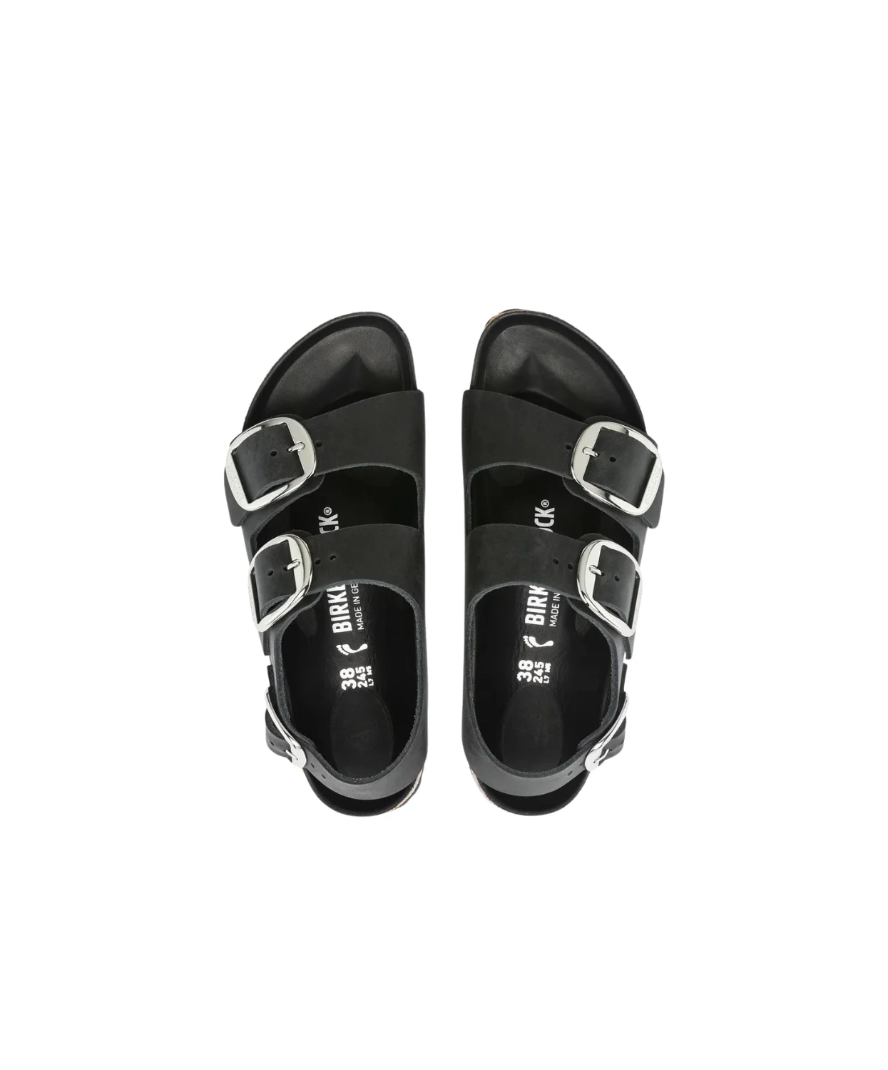Birkenstock Milano Big Buckle Oiled Leather Black Sandals - Image 5