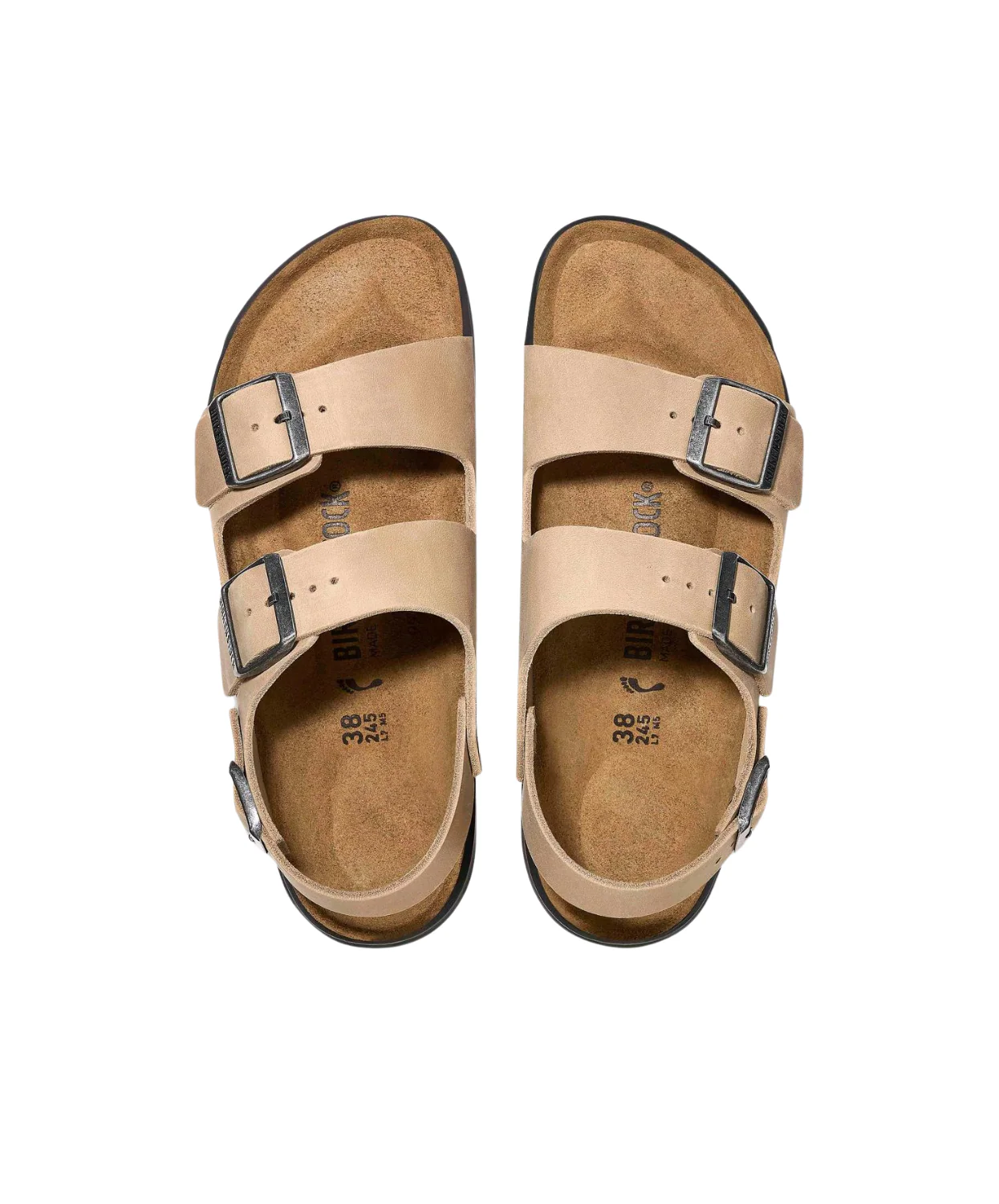 Birkenstock Milano Cross Town Oiled Leather Tobacco Brown Womens Sandals - Image 4