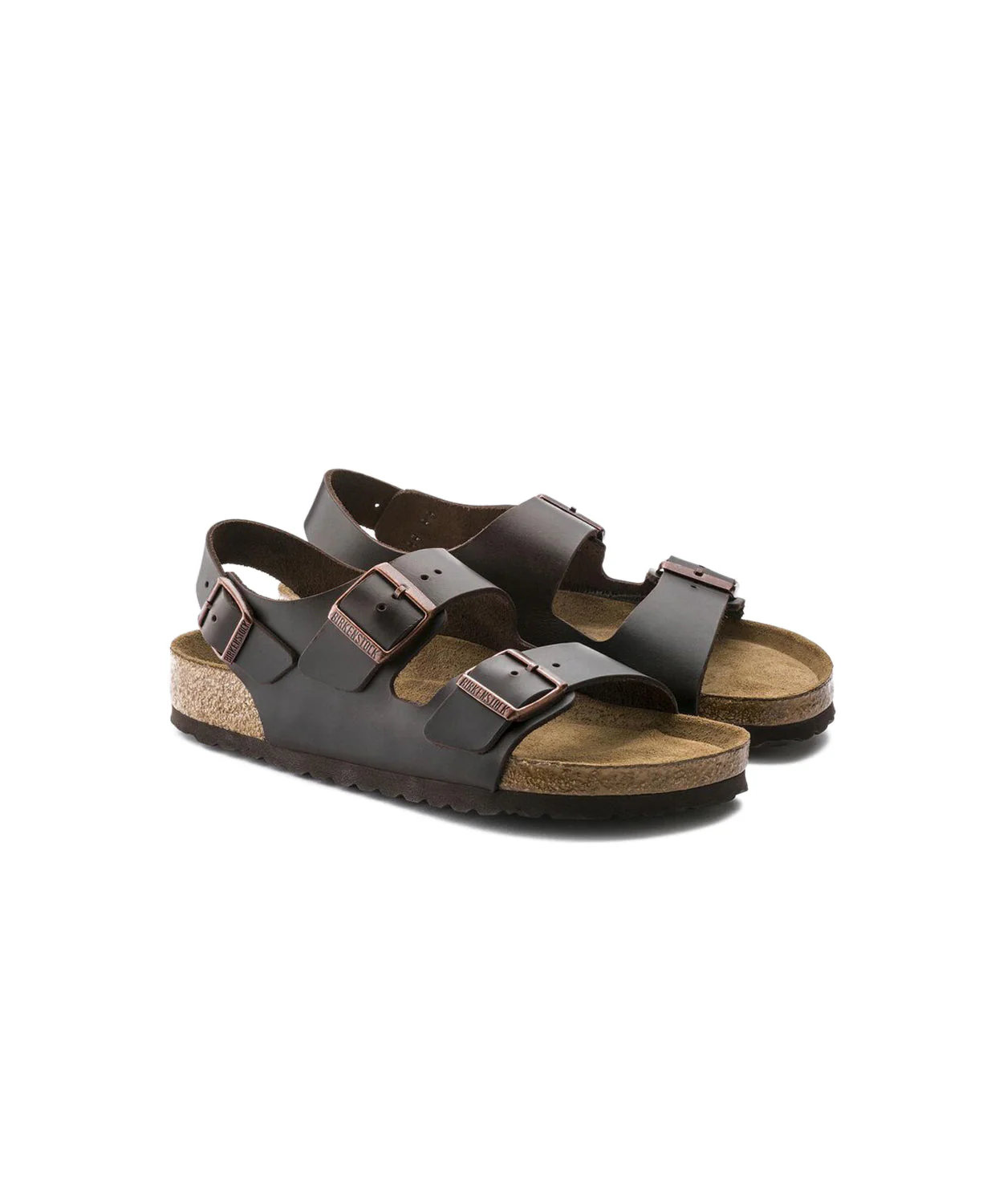 Birkenstock Milano Leather Dark Brown Sandals - Image 4
