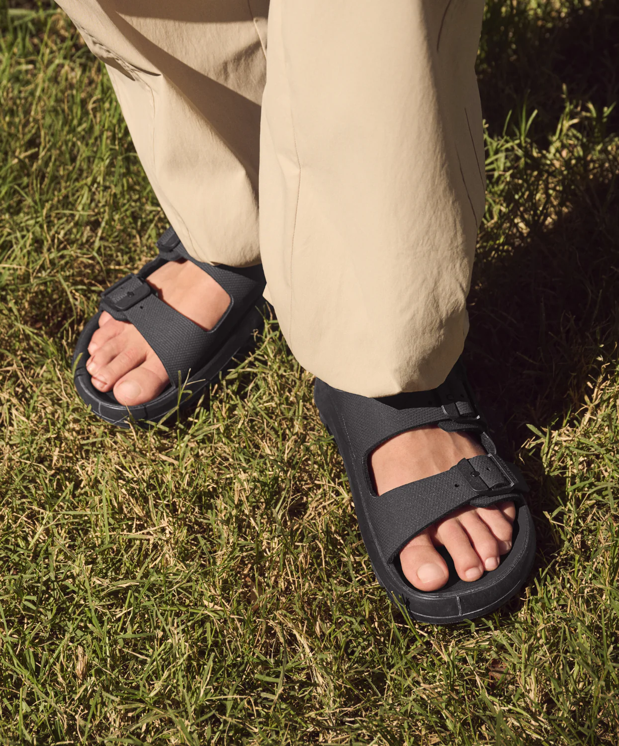 Birkenstock Mogami Terra Stealth 2-Strap Apex Birko-Flor Black Sandals - Image 2