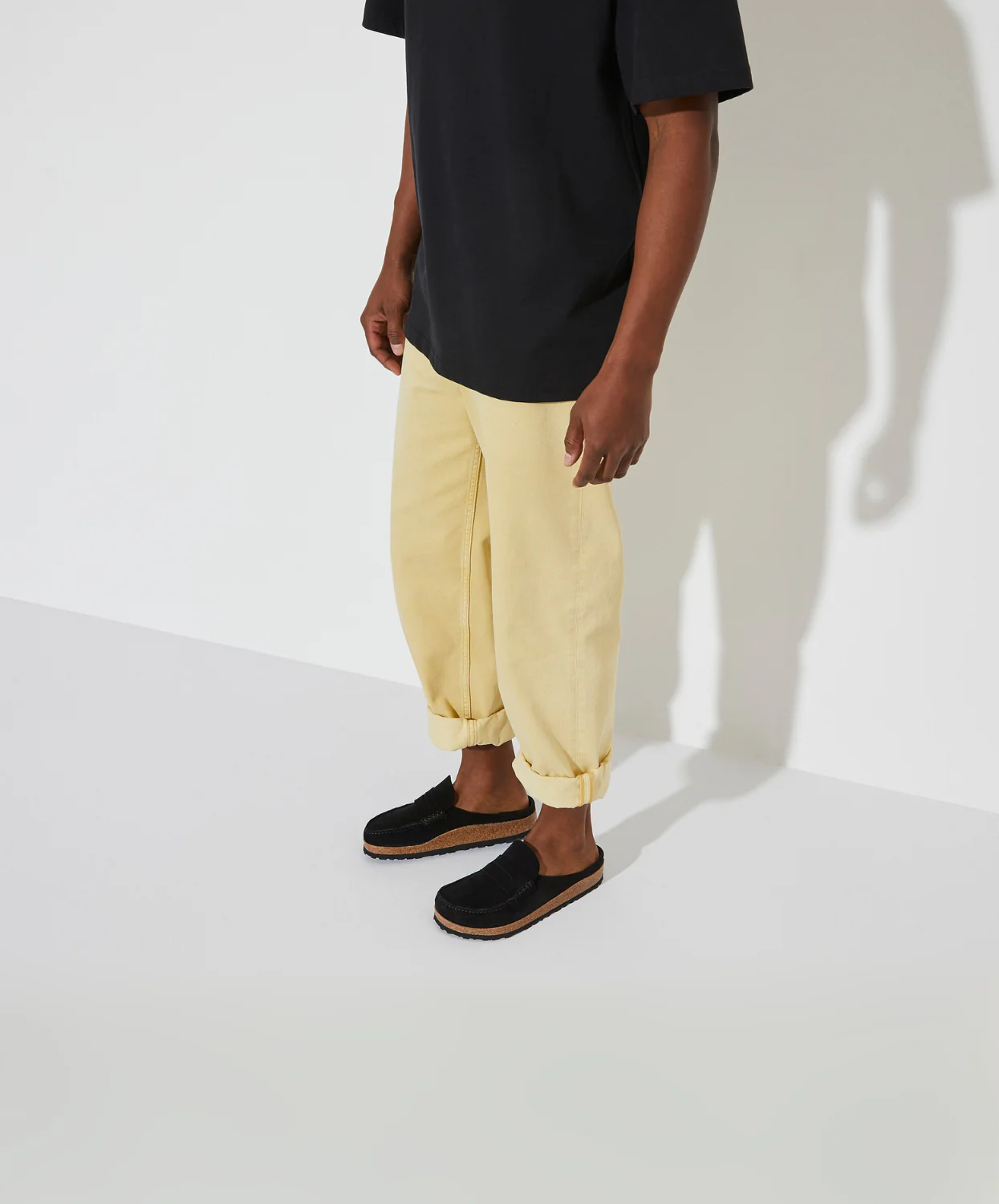 Birkenstock Naples Suede Leather Black Clogs - Image 2