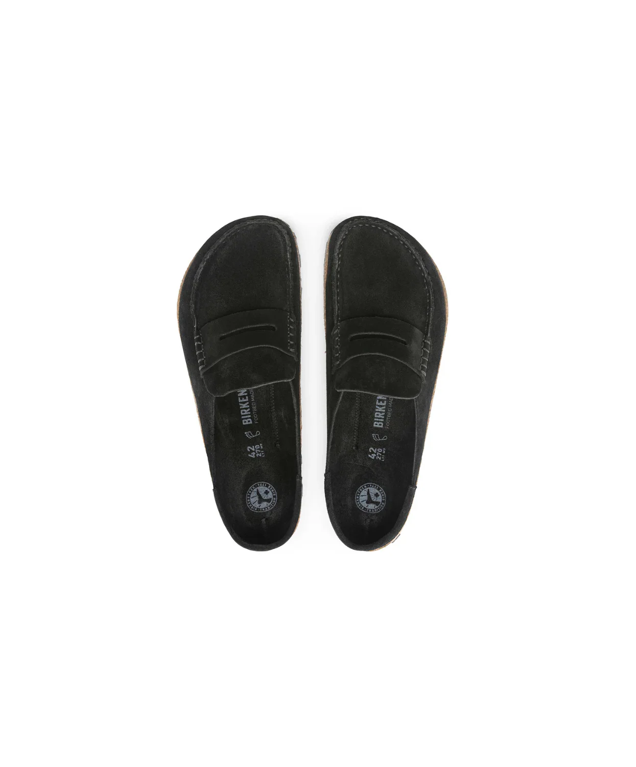 Birkenstock Naples Suede Leather Black Clogs - Image 5