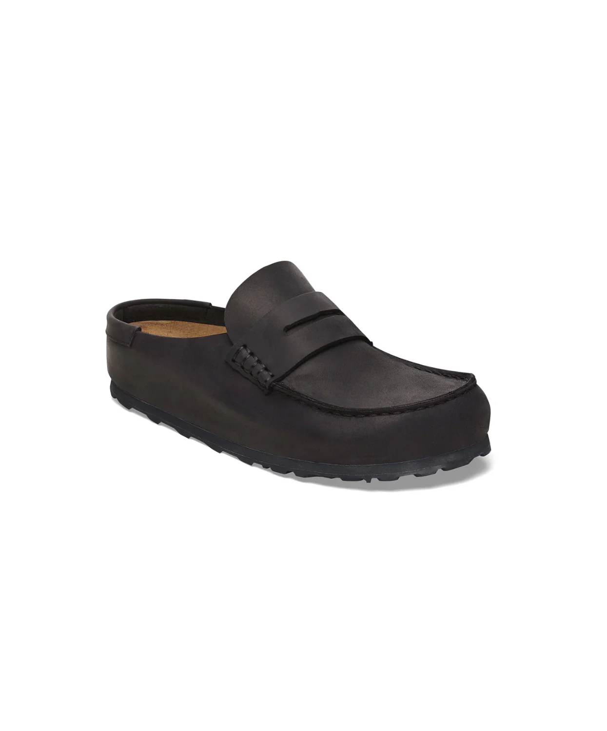 Birkenstock Naples Wrapped Oiled Leather Black Clogs - Image 4