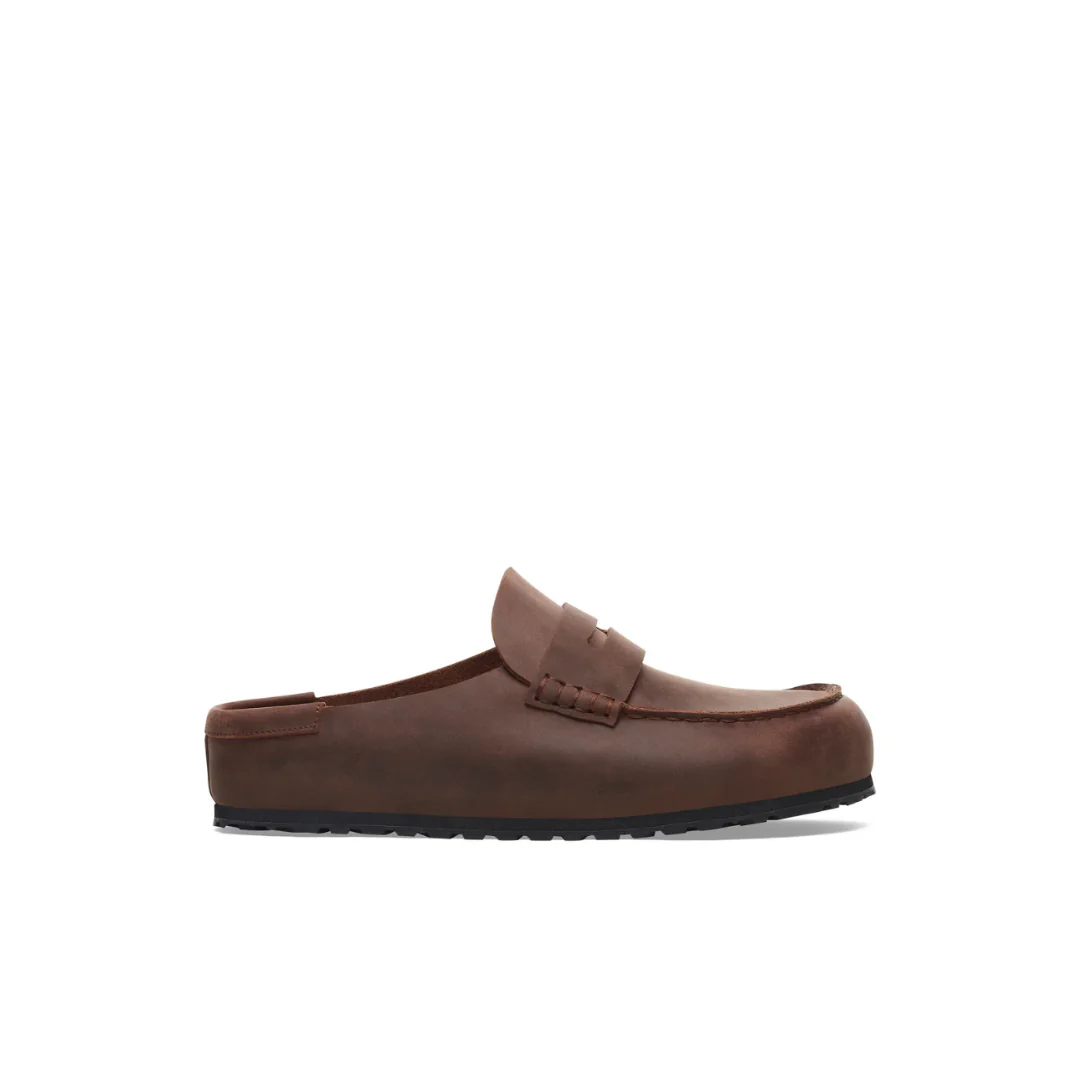 Birkenstock Naples Wrapped Oiled Leather Habana Clogs