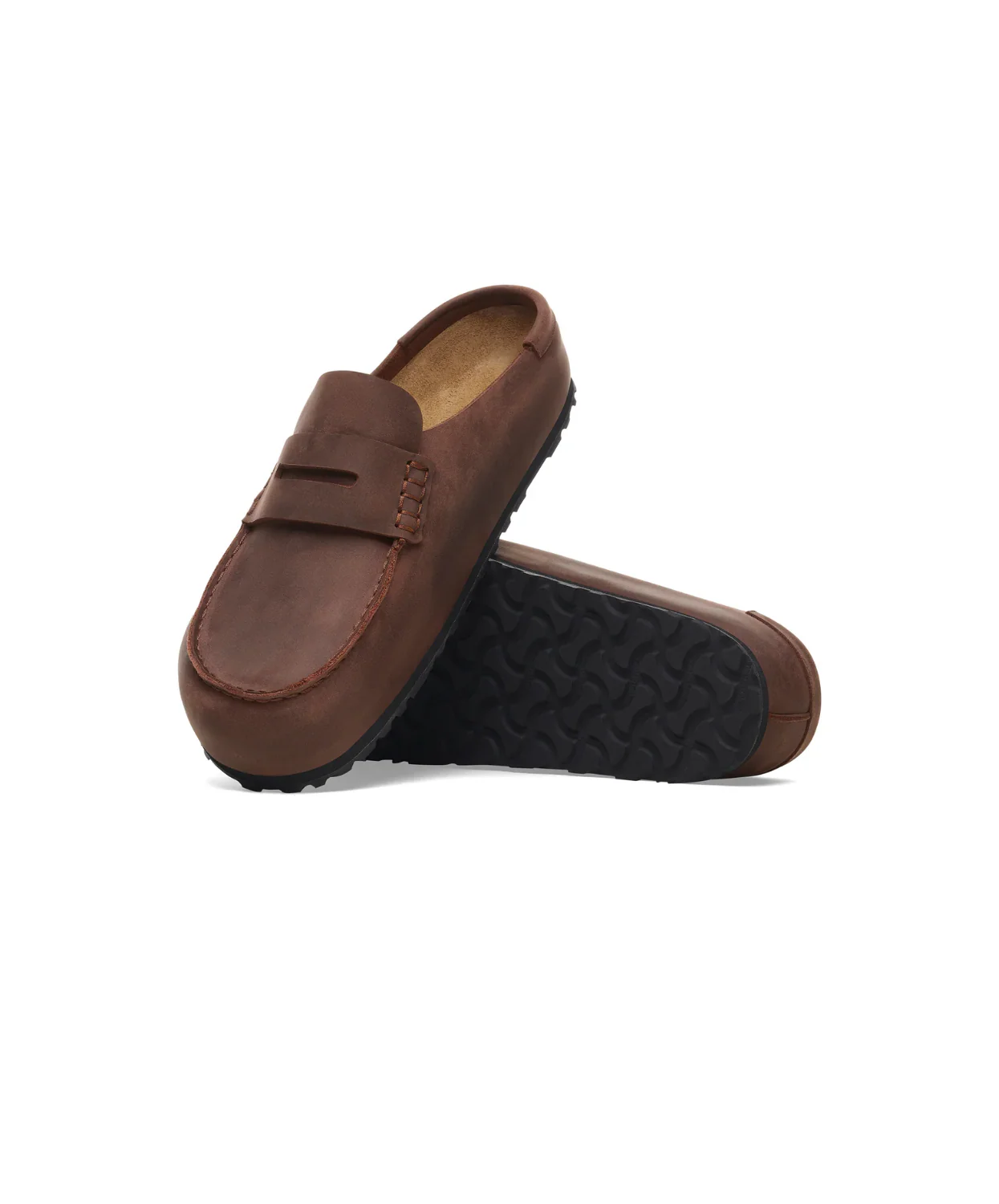 Birkenstock Naples Wrapped Oiled Leather Habana Clogs - Image 5