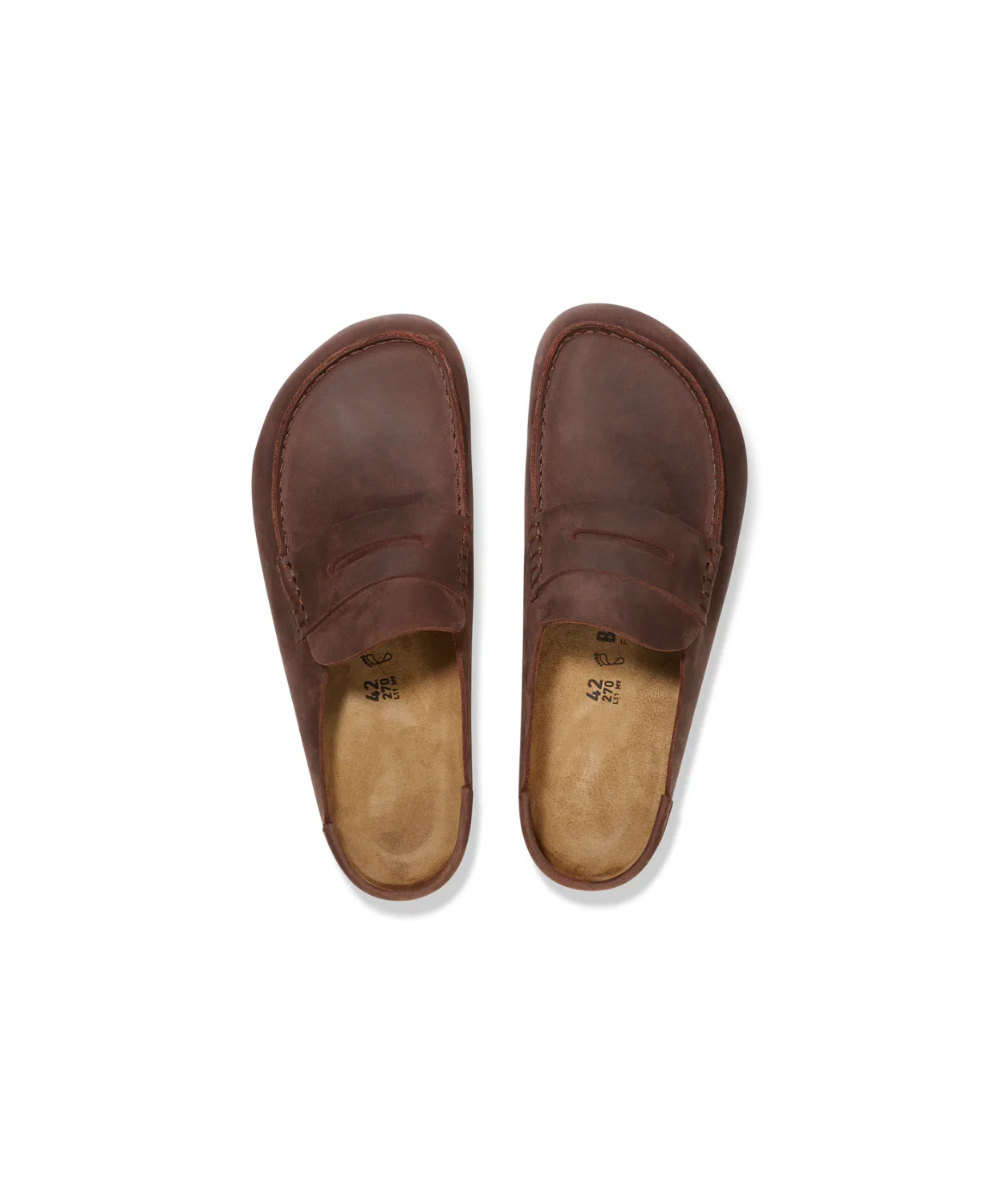 Birkenstock Naples Wrapped Oiled Leather Habana Clogs - Image 6