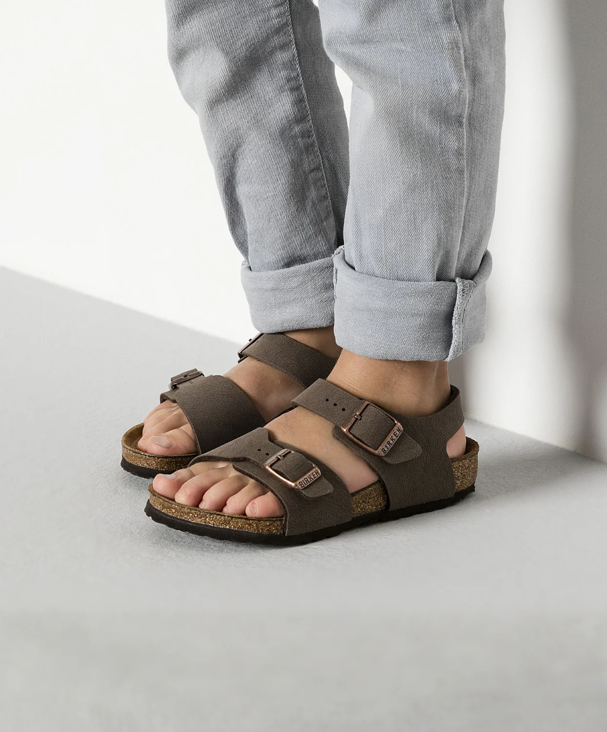 Birkenstock Kids New York BirkiBuc Mocca Sandals - Image 3