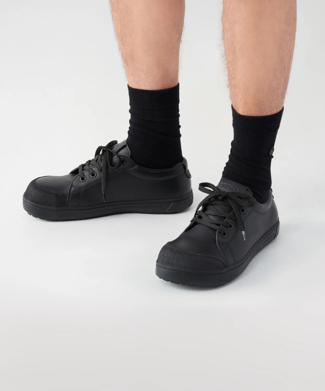 Birkenstock QS 500 Microfibre Black Steel Cap Shoes - Image 2