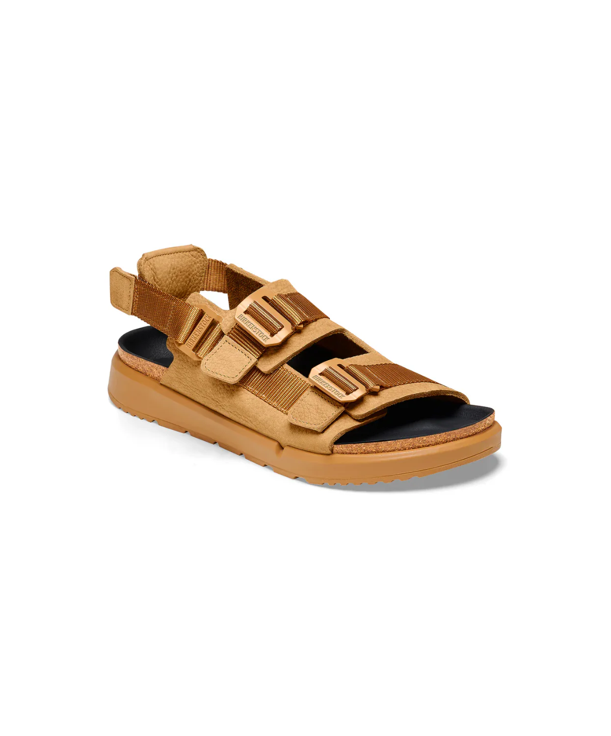 Birkenstock Shinjuku Nubuck Leather/Textile Cork Brown Sandals - Image 4