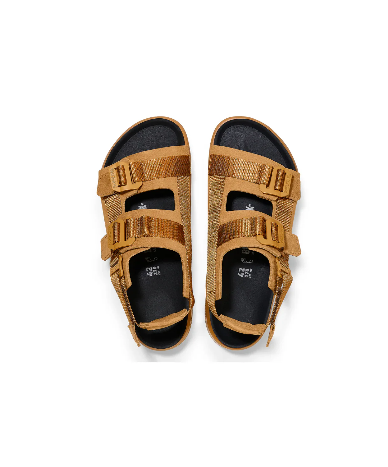 Birkenstock Shinjuku Nubuck Leather/Textile Cork Brown Sandals - Image 6