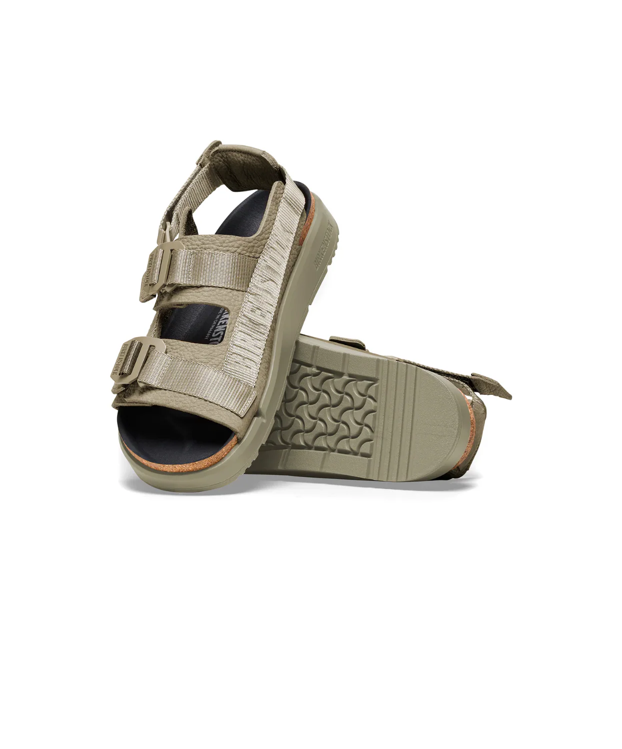 Birkenstock Shinjuku Nubuck Leather/Textile Eucalyptus Sandals - Image 4