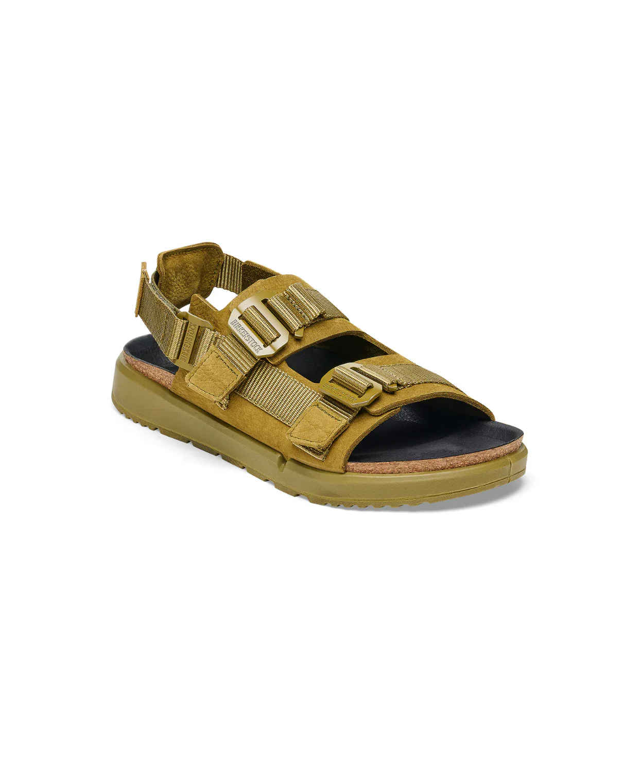 Birkenstock Shinjuku Nubuck Leather/Textile Pine Green Sandals - Image 4