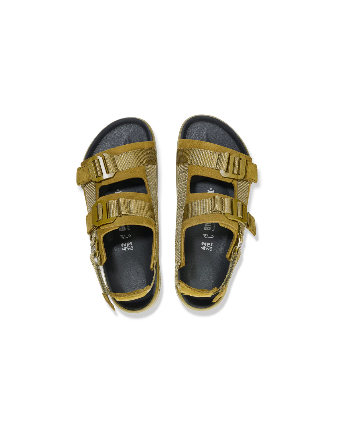 Birkenstock Shinjuku Nubuck Leather/Textile Pine Green Sandals - Image 6