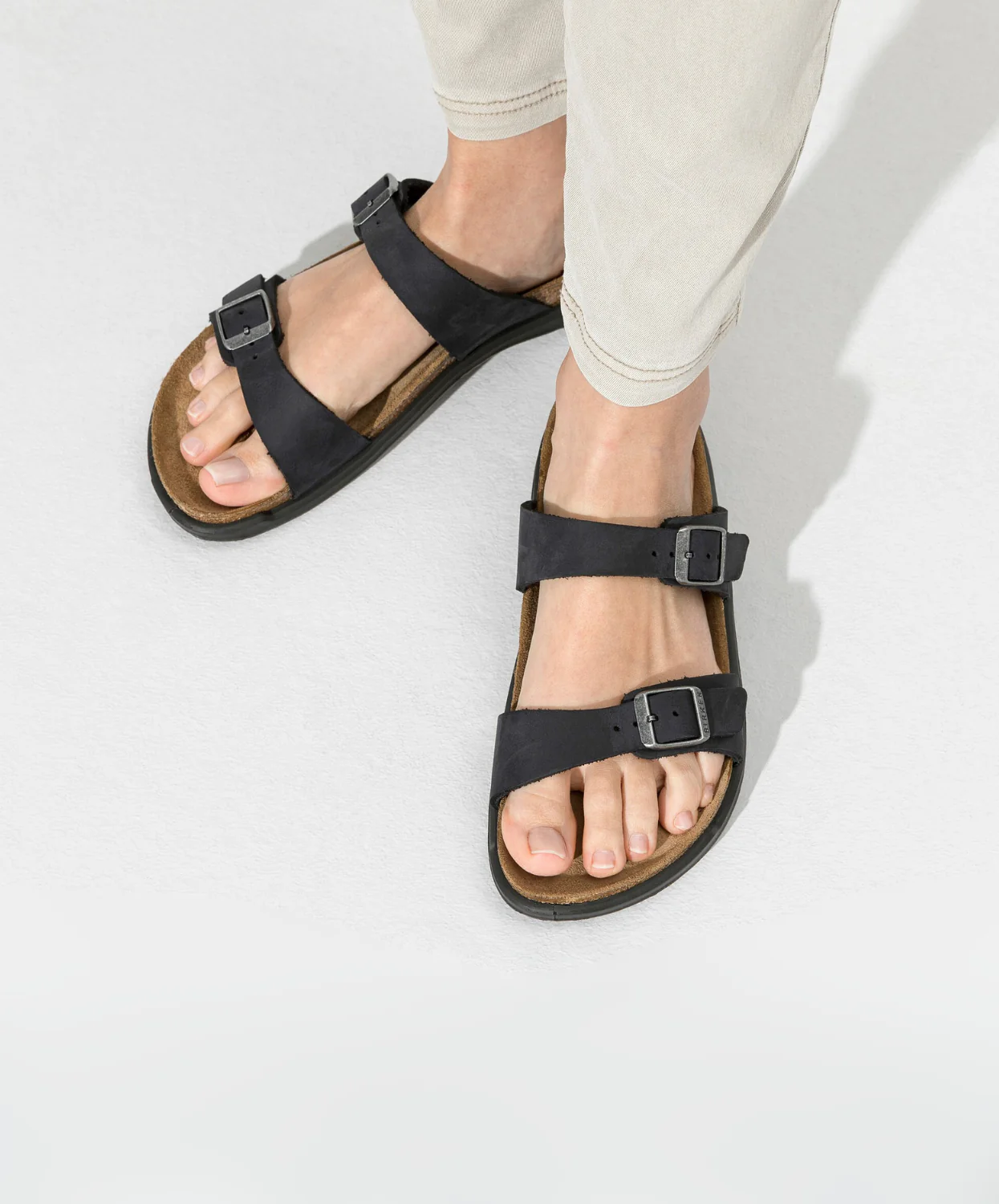Birkenstock Sierra Cross Town Waxy Oiled Leather Black Sandals - Image 3