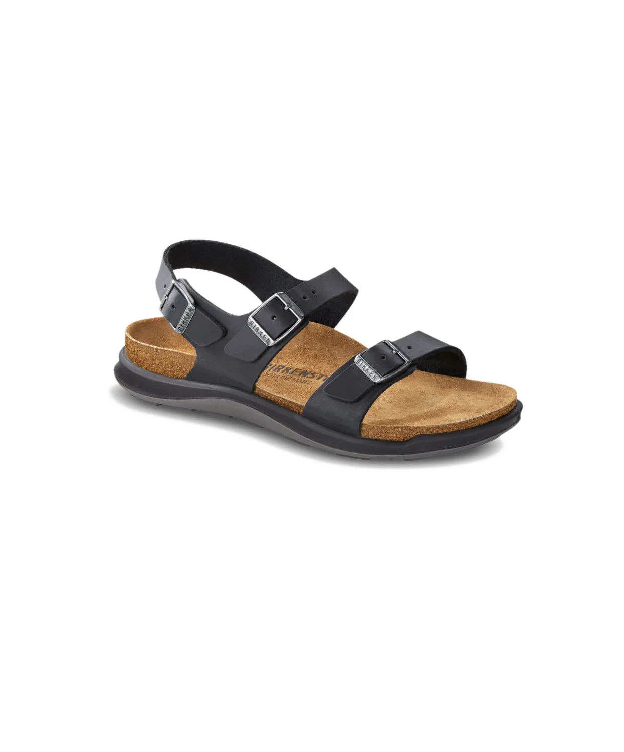 Birkenstock Sonora Cross Town Oiled Leather Black Sandals - Image 4