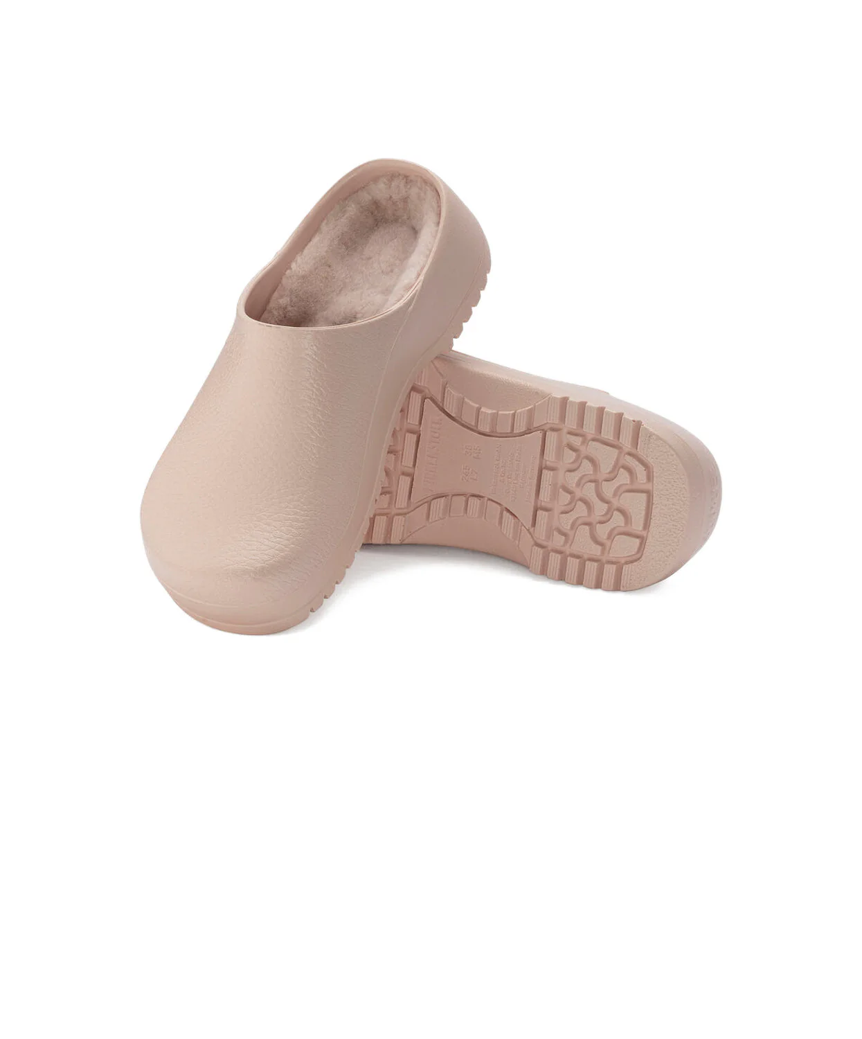 Birkenstock Super Birki PU/Shearling Light Rose Clogs - Image 2