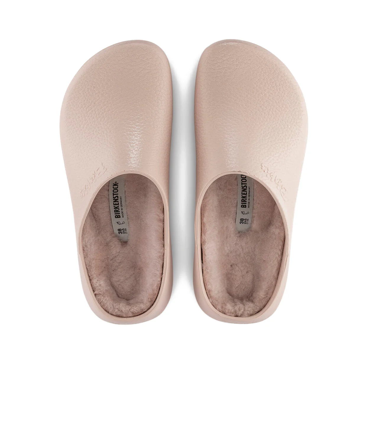 Birkenstock Super Birki PU/Shearling Light Rose Clogs - Image 4