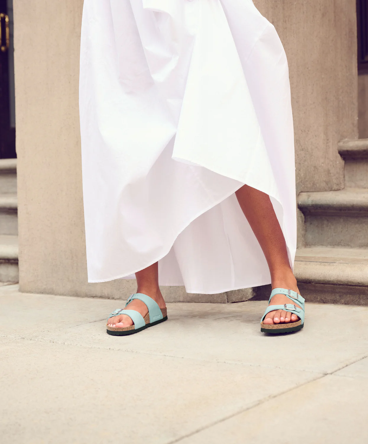 Birkenstock Sydney Birko-Flor Graceful Surf Green Sandals - Image 2