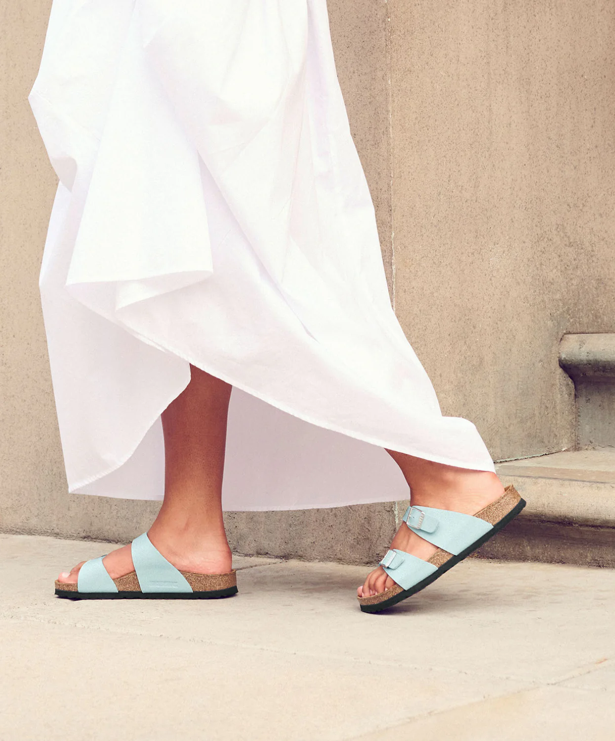 Birkenstock Sydney Birko-Flor Graceful Surf Green Sandals - Image 3