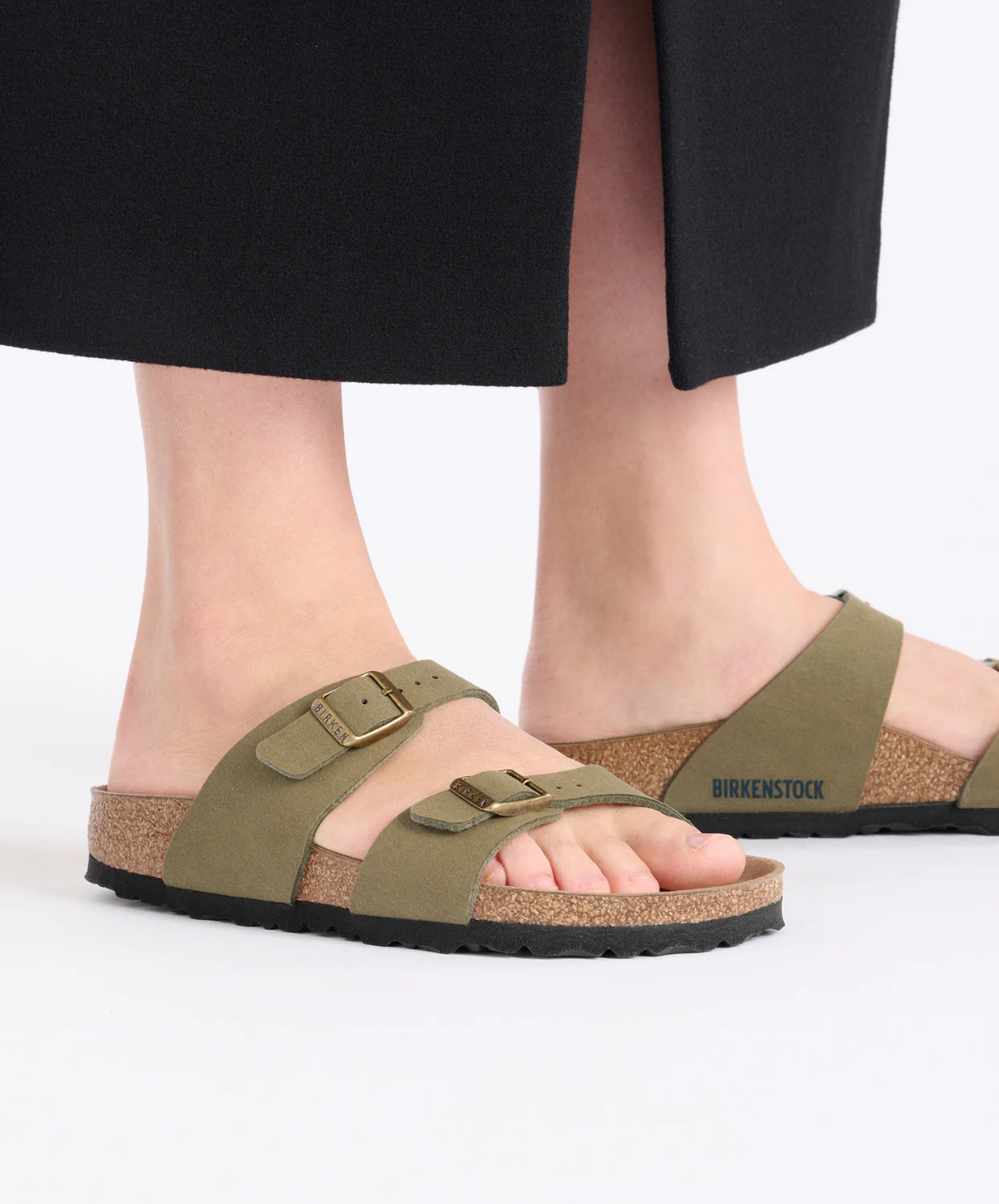 Birkenstock Sydney Synthetic Pine Green Vegan Sandals - Image 3