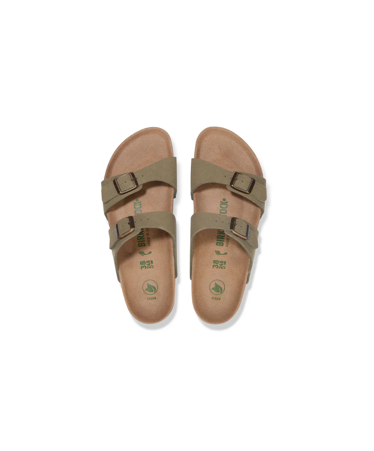 Birkenstock Sydney Synthetic Pine Green Vegan Sandals - Image 5