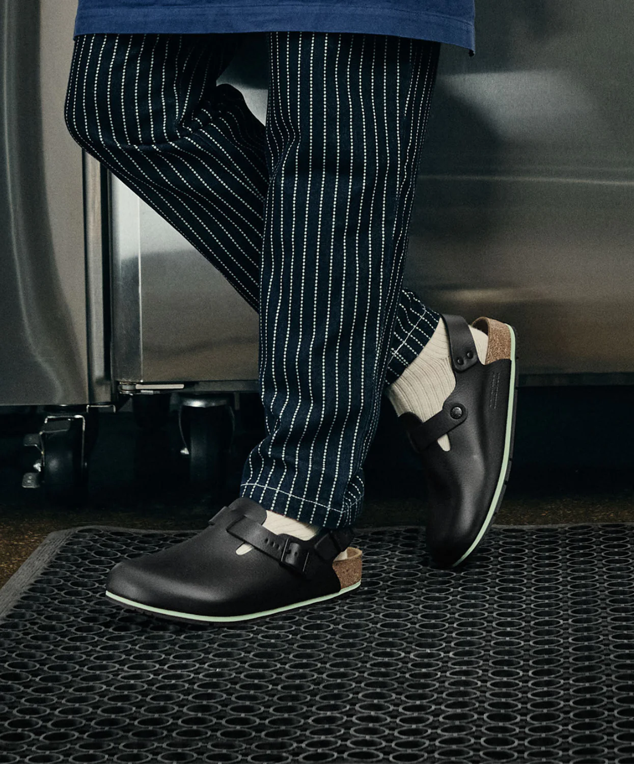 Birkenstock Tokio Pro PU Coated/Leather Black Clogs - Image 3