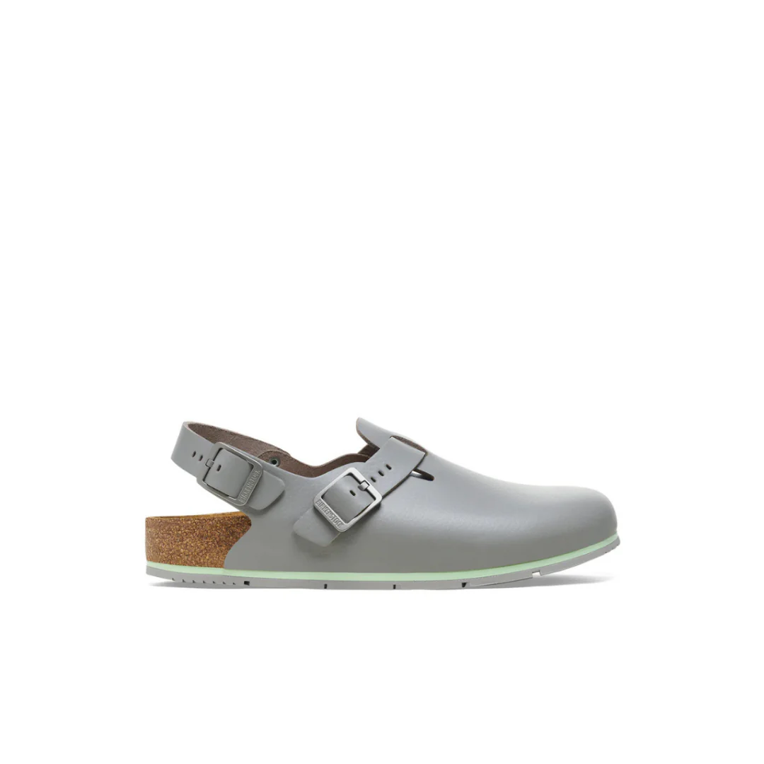 Birkenstock Tokio Pro PU Coated/Leather (Gun metal) Grey Clogs