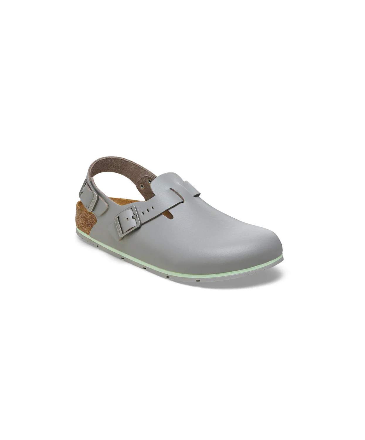 Birkenstock Tokio Pro PU Coated/Leather (Gun metal) Grey Clogs - Image 2