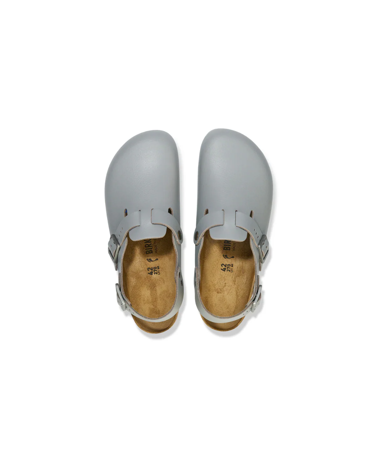 Birkenstock Tokio Pro PU Coated/Leather (Gun metal) Grey Clogs - Image 3