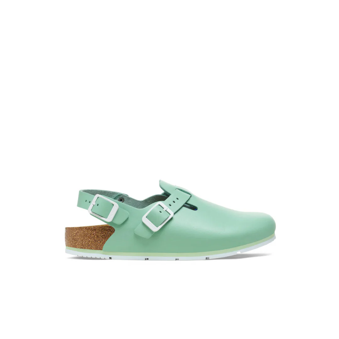 Birkenstock Tokio Pro PU Coated/Leather Matcha Clogs