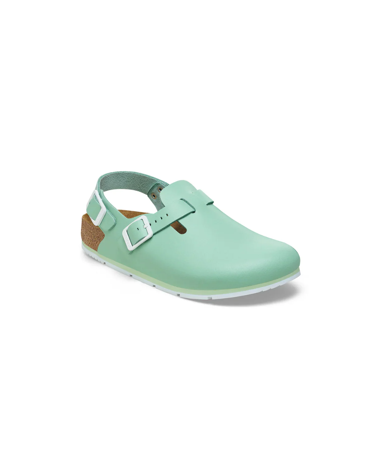 Birkenstock Tokio Pro PU Coated/Leather Matcha Clogs - Image 2