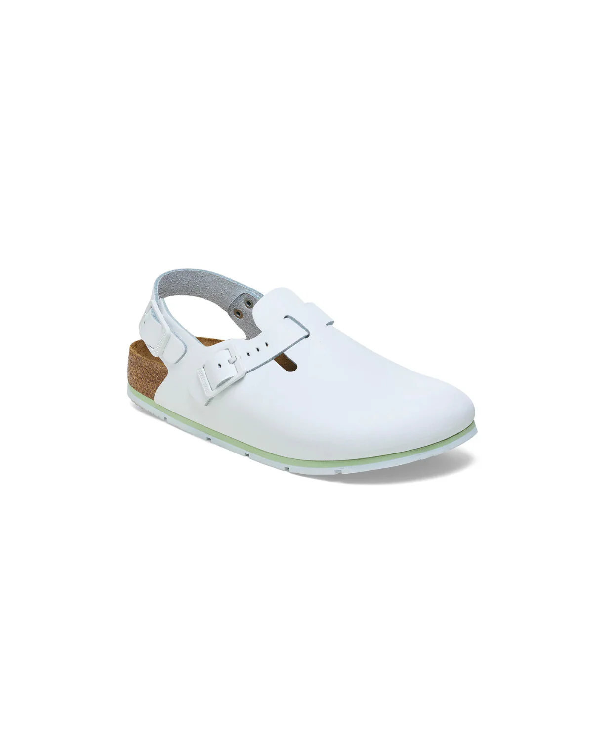 Birkenstock Tokio Pro PU Coated/Leather White Clogs - Image 2