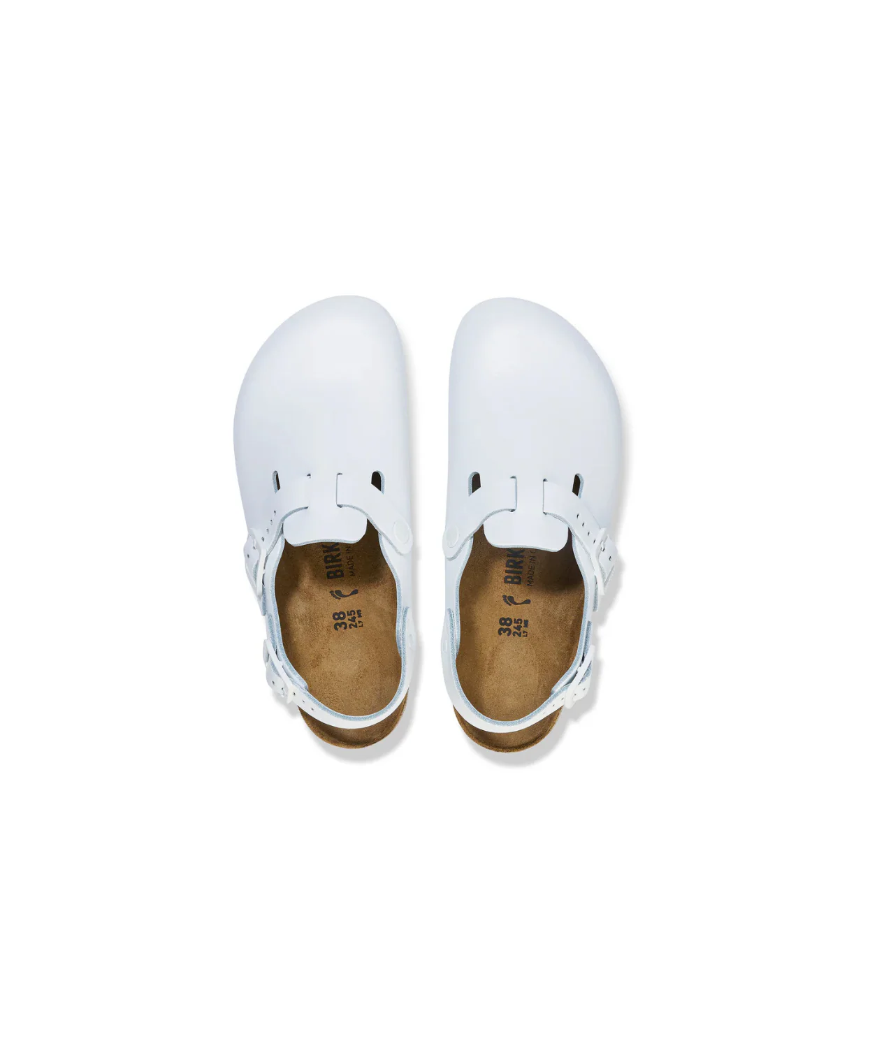 Birkenstock Tokio Pro PU Coated/Leather White Clogs - Image 3