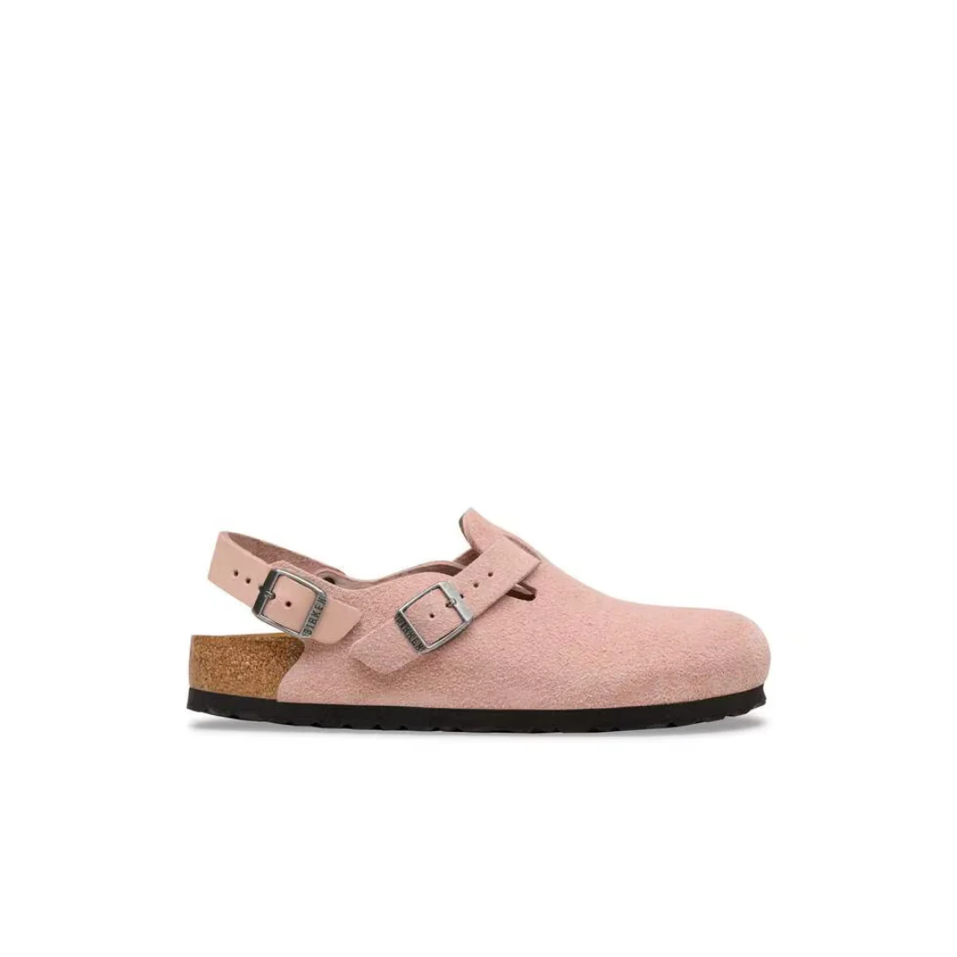 Birkenstock Tokio Suede Leather Pink Clay Clogs