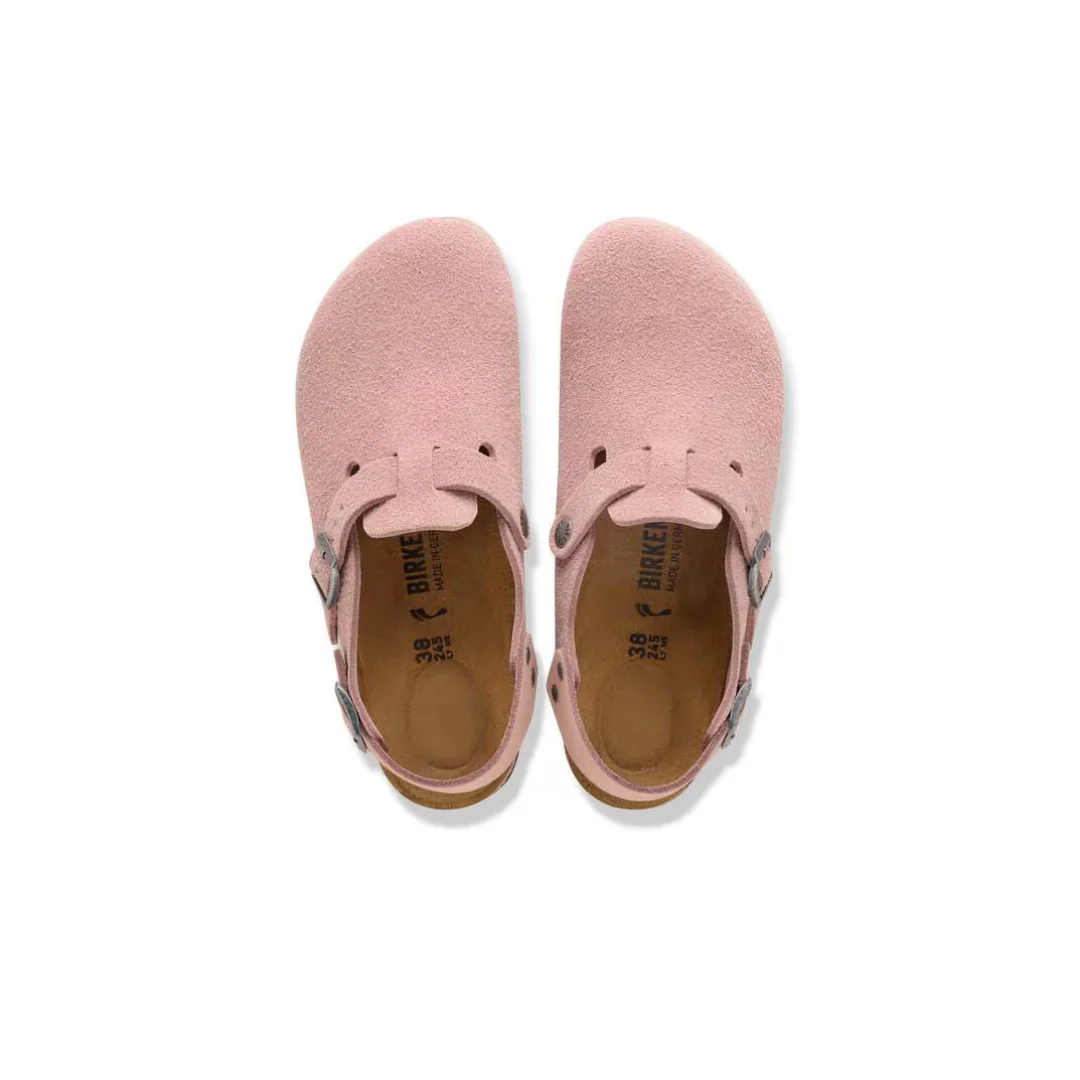 Birkenstock Tokio Suede Leather Pink Clay Clogs - Image 5
