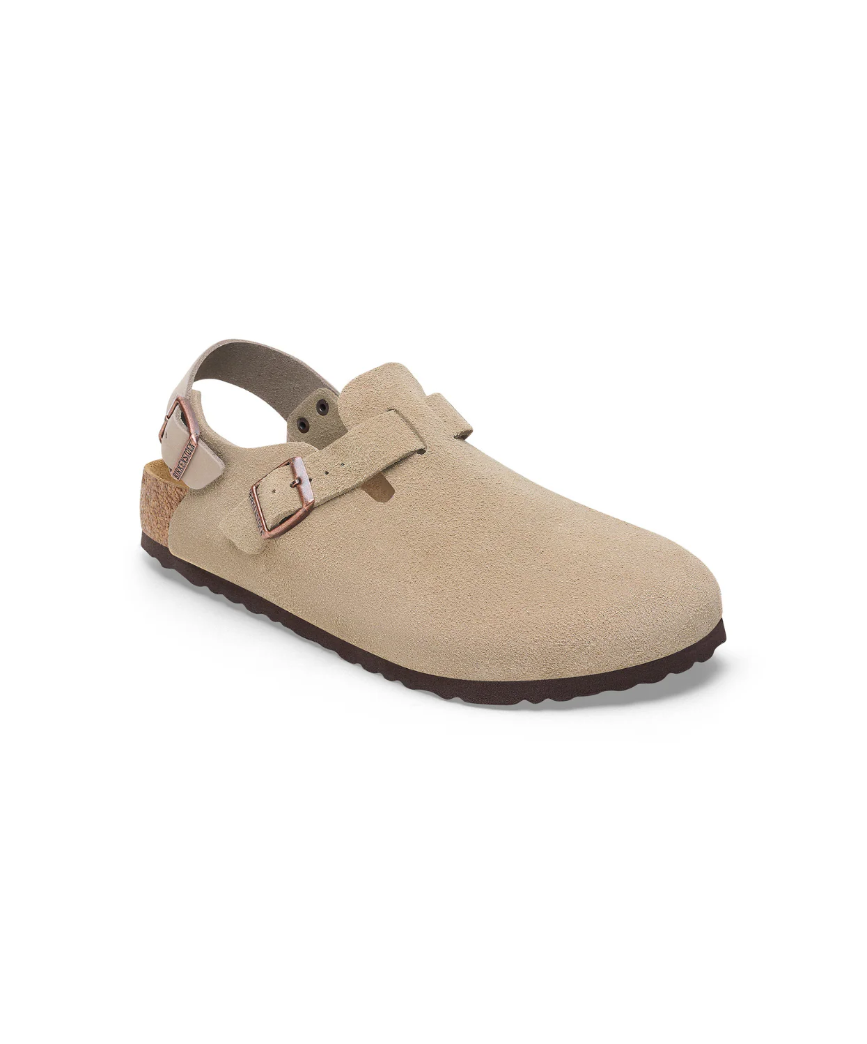 Birkenstock Tokio Suede Leather Taupe Clogs - Image 4