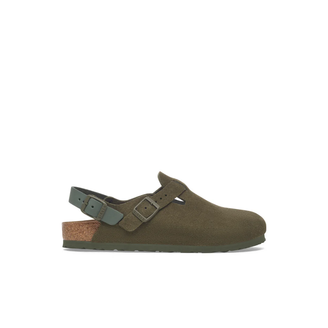 Birkenstock Tokio Suede Leather Thyme Clogs