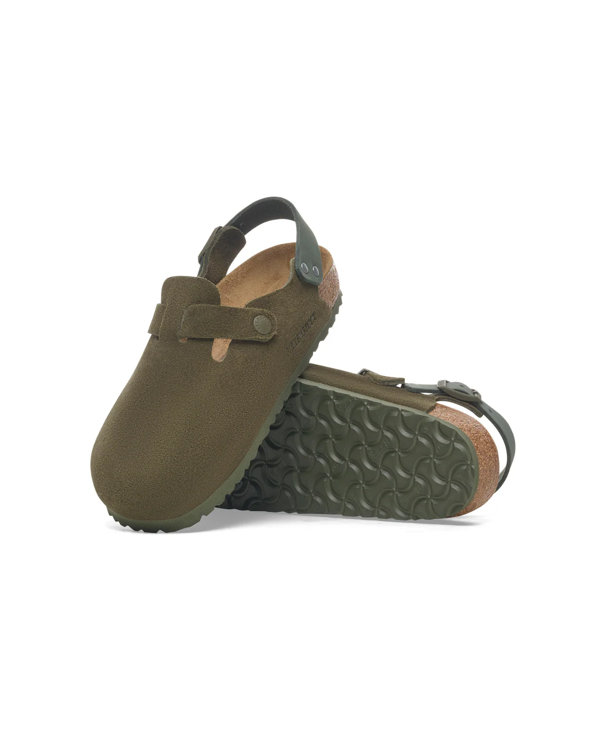 Birkenstock Tokio Suede Leather Thyme Clogs - Image 4