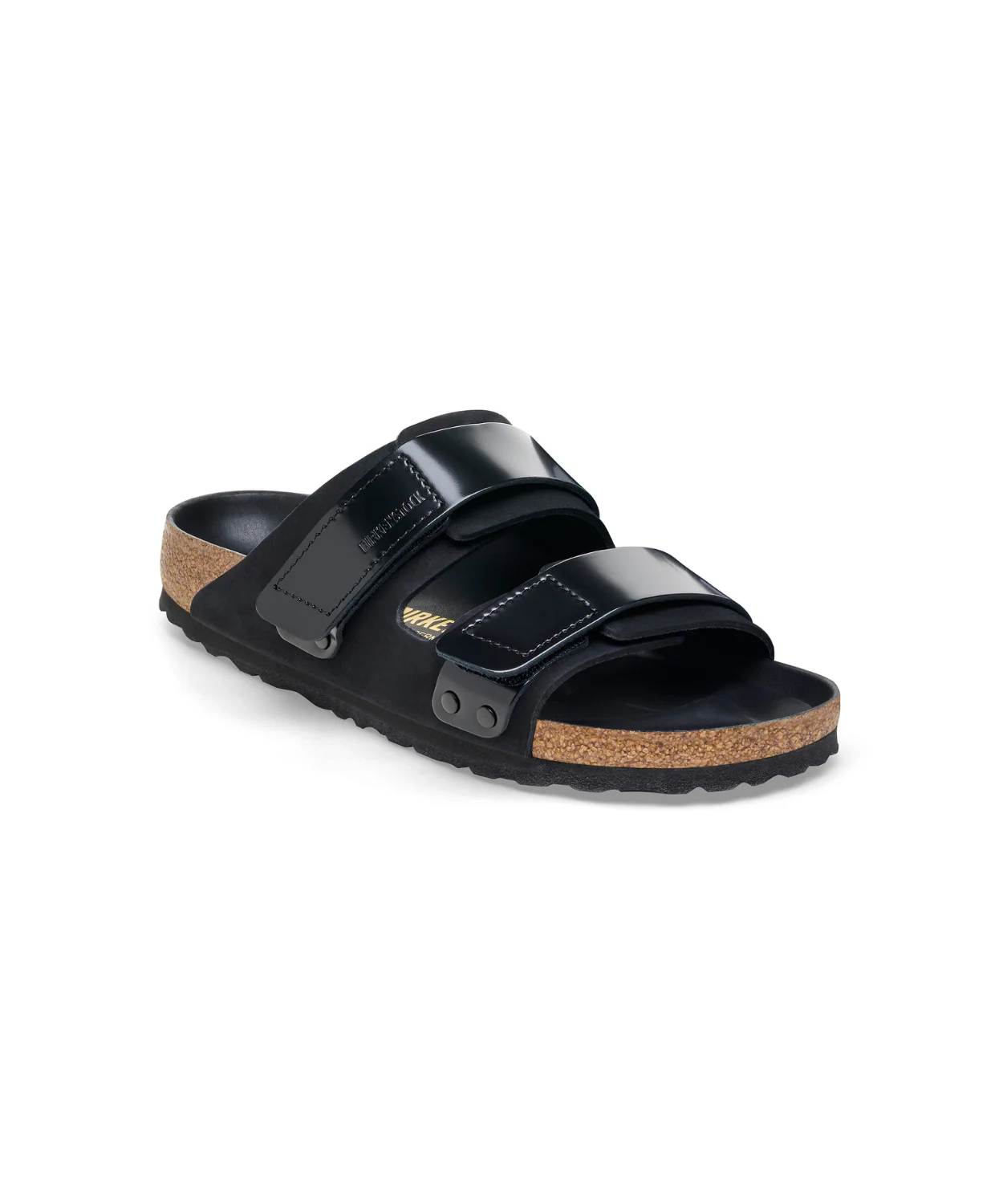 Birkenstock Uji High Shine Nubuck Leather Black Sandals - Image 4