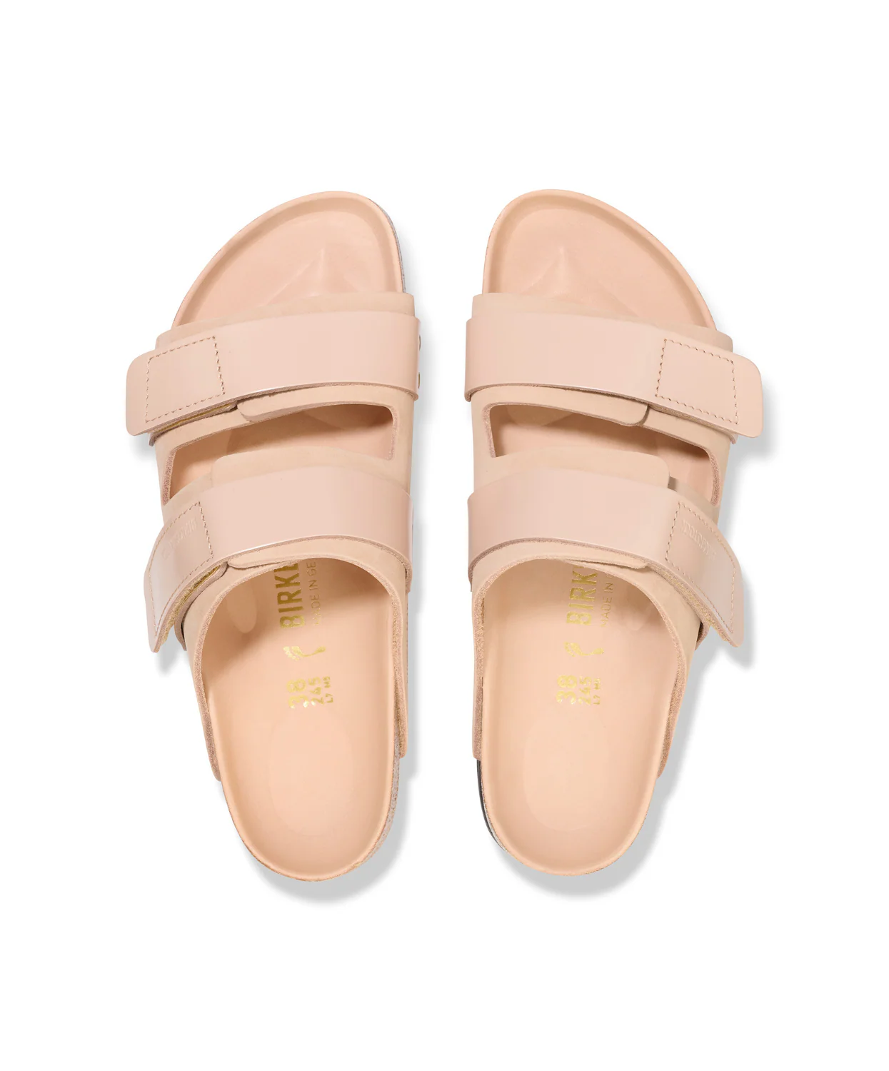 Birkenstock Uji High Shine Nubuck Leather New Beige Sandals - Image 5