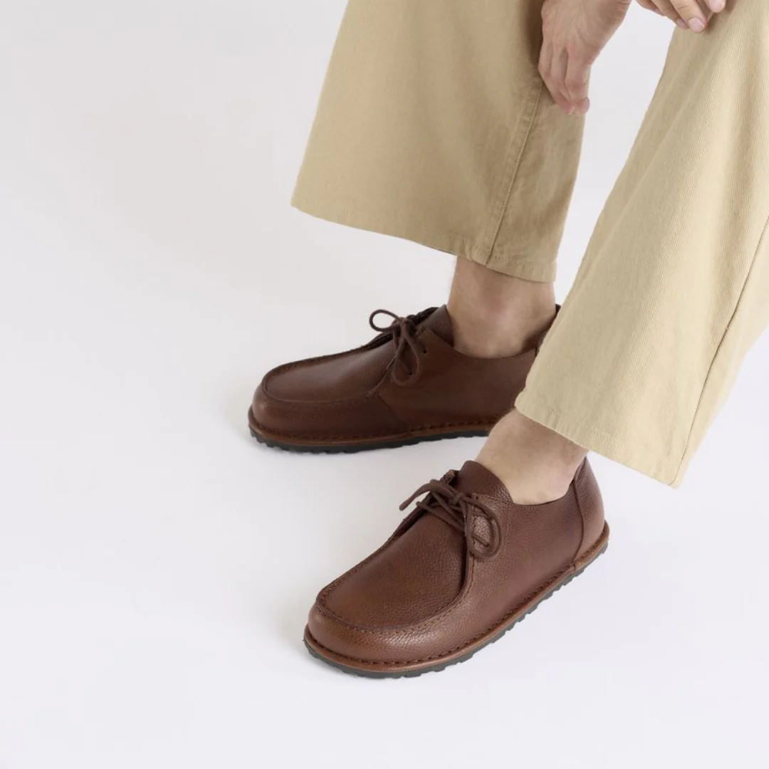 Birkenstock Utti Lace Leather Roast Grained Shoes - Image 2