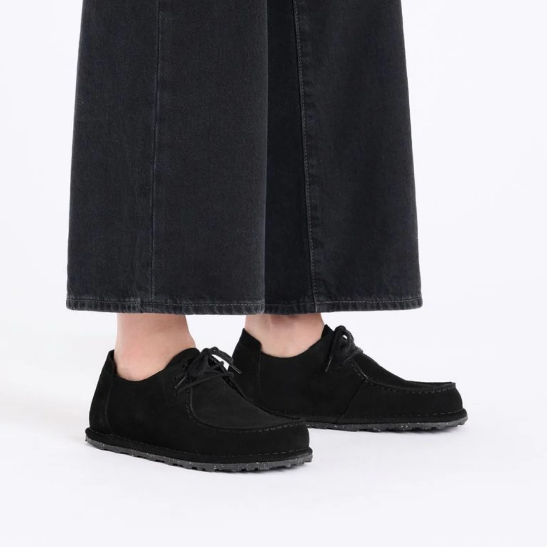 Birkenstock Utti Lace Suede Leather Black Shoes - Image 2