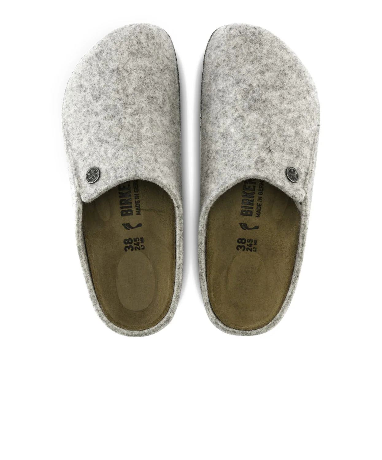 Birkenstock Zermatt Wool Felt Light Grey Clogs - Image 6
